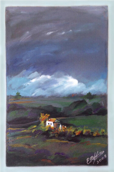 Pittura intitolato "Before the storm" da Elena Zimovets, Opera d'arte originale, Acrilico Montato su Pannello di legno