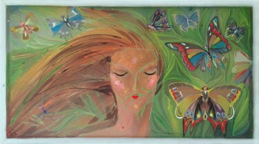 Painting titled "Spring" by Elena Zimovets, Original Artwork, Acrylic