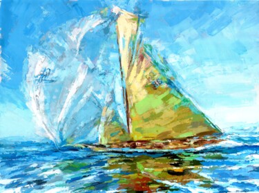 Картина под названием "Попутный ветер" - Елена Зиновьева, Подлинное произведение искусства, Акрил