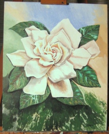 Pittura intitolato "Fiore Bianco" da Elena Centonze, Opera d'arte originale