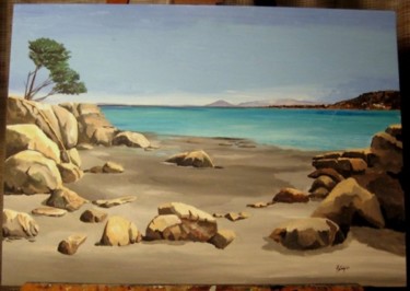 Pittura intitolato "Spiaggia" da Elena Centonze, Opera d'arte originale