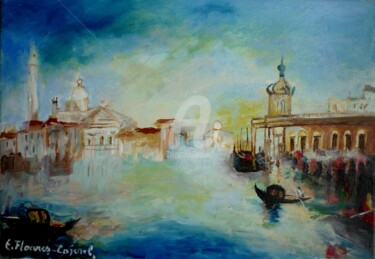 Painting titled "Venice" by Elena Floares Cojenel, Original Artwork, Oil