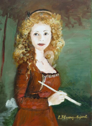 Painting titled "Painter" by Elena Floares Cojenel, Original Artwork, Oil
