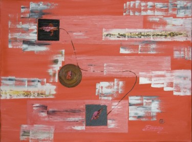 Painting titled "Cyber Connection -…" by Elena Dimopoulos, Original Artwork