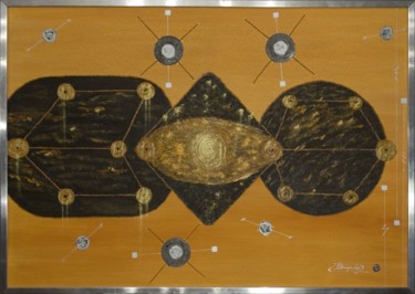 Malerei mit dem Titel "Space - Διάστημα (Μ…" von Elena Dimopoulos, Original-Kunstwerk, Öl