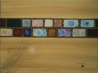 Pittura intitolato "Four Seasons - Wint…" da Elena Dimopoulos, Opera d'arte originale