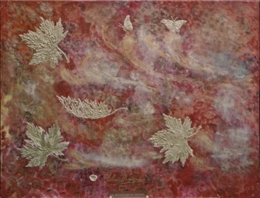 Painting titled "Autumn Leaves - Φθι…" by Elena Dimopoulos, Original Artwork