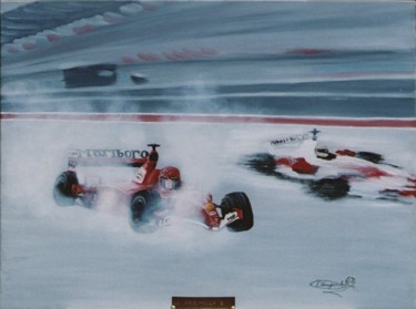 Painting titled "Formula 1  (M9)" by Elena Dimopoulos, Original Artwork