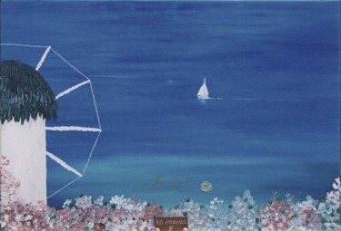 Painting titled "Mykonos 2 (PRC2)" by Elena Dimopoulos, Original Artwork