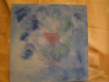 Painting titled "Greece  (wine-glass…" by Elena Dimopoulos, Original Artwork