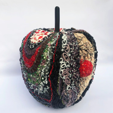 Sculpture titled "Big mosaic apple" by Elena Kirillova, Original Artwork, Mosaic