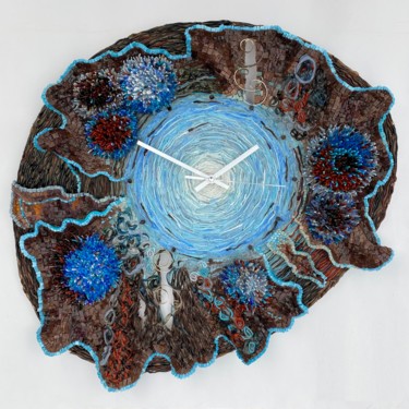 Design mit dem Titel "Mosaic wall clock.…" von Elena Kirillova, Original-Kunstwerk, Mosaik