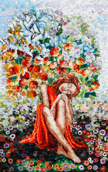 Scultura intitolato "Dream. Spring. Summ…" da Elena Kirillova, Opera d'arte originale, Mosaico