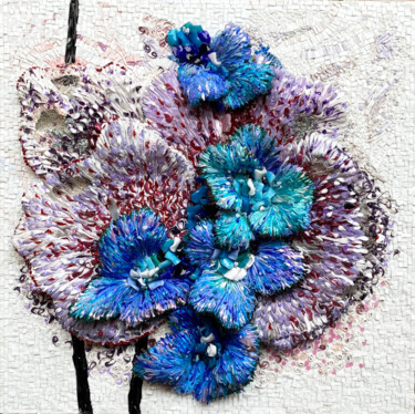 Scultura intitolato "Orchids" da Elena Kirillova, Opera d'arte originale, Mosaico