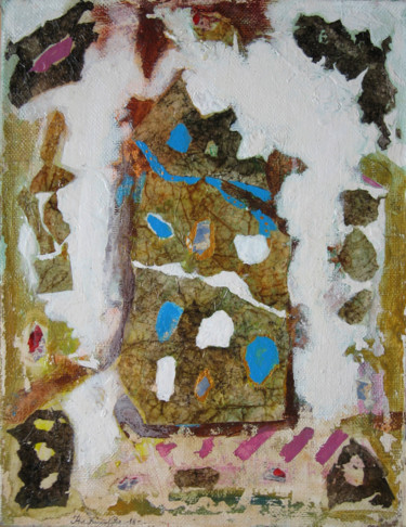 Malerei mit dem Titel "Tower" von Alena Kiyko, Original-Kunstwerk, Tempera