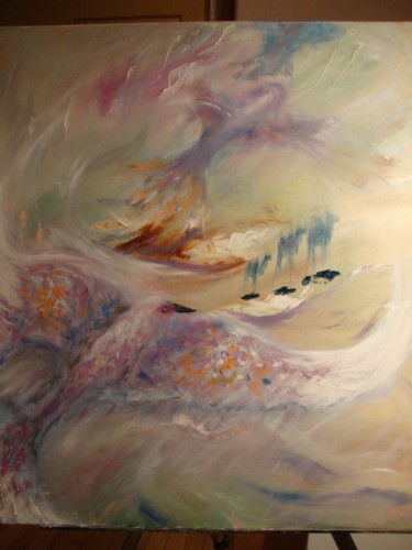 Картина под названием "desert-with-an-eagl…" - Elenamarlen Marlen, Подлинное произведение искусства