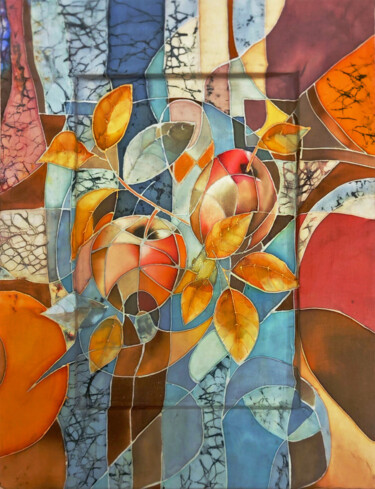 Schilderij getiteld "AUTUMN APPLES" door Elena Mclaren, Origineel Kunstwerk, Acryl