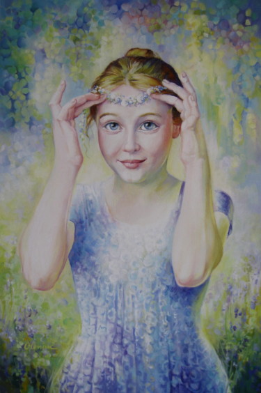 Painting titled "Innocence" by Elena Oleniuc, Original Artwork, Oil