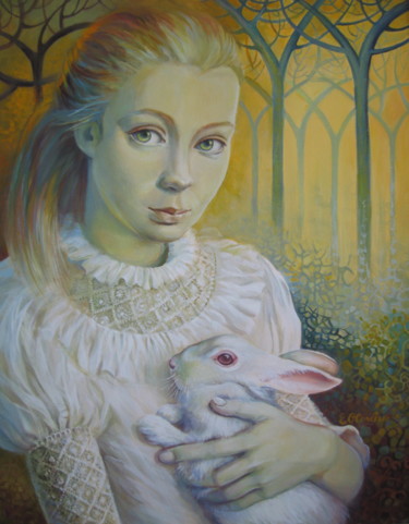 Painting titled "Alice" by Elena Oleniuc, Original Artwork, Acrylic