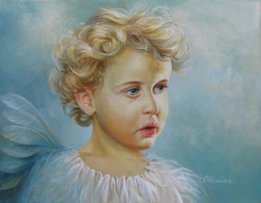 Pittura intitolato "Angel" da Elena Oleniuc, Opera d'arte originale, Olio