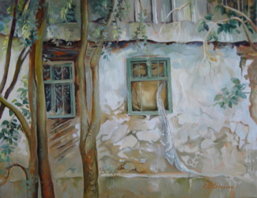 Painting titled "Traces of time" by Elena Oleniuc, Original Artwork, Oil