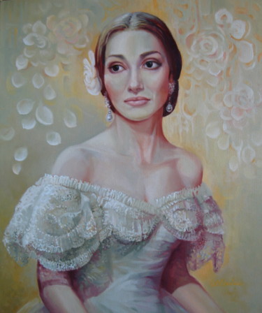 Картина под названием "Traviata" - Elena Oleniuc, Подлинное произведение искусства, Масло