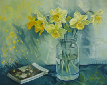 Peinture intitulée "Spring smile" par Elena Oleniuc, Œuvre d'art originale, Huile