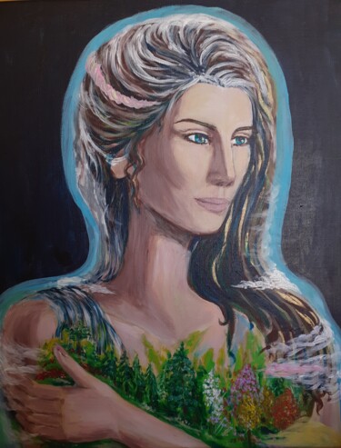 Malerei mit dem Titel "Gaïa" von Elena Nesytova, Original-Kunstwerk, Acryl