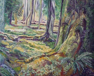 Pintura titulada "El bosque" por Elena Rubert, Obra de arte original