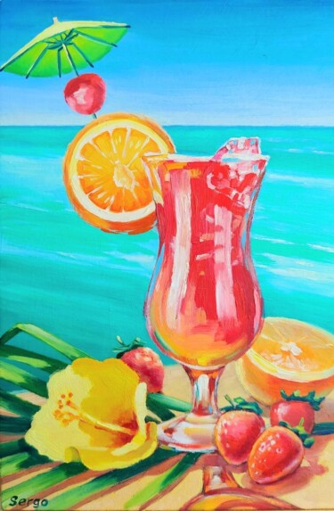 Schilderij getiteld "Summer Vibes" door Elena Sergo, Origineel Kunstwerk, Olie