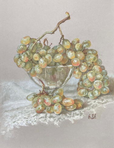 Peinture intitulée "Fruit Still Life Pa…" par Elena Sharapova, Œuvre d'art originale, Pastel
