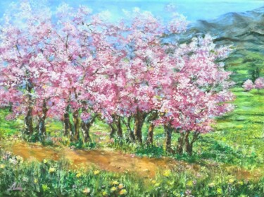 Painting titled "spring is always in…" by Elena Shchenina, Original Artwork, Oil