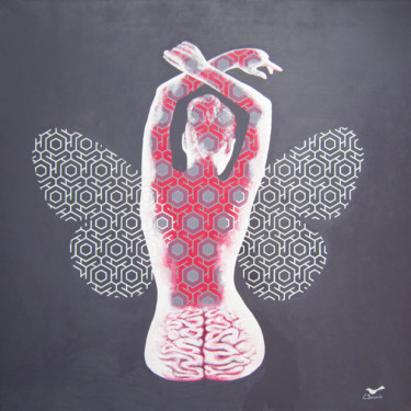 "Butterfly one-day" başlıklı Tablo Elena Soroka tarafından, Orijinal sanat, Petrol Ahşap Sedye çerçevesi üzerine monte edilm…