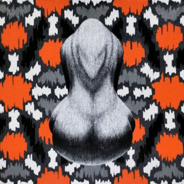「Art of Bug (mini 12)」というタイトルの絵画 Elena Sorokaによって, オリジナルのアートワーク, オイル ウッドストレッチャーフレームにマウント