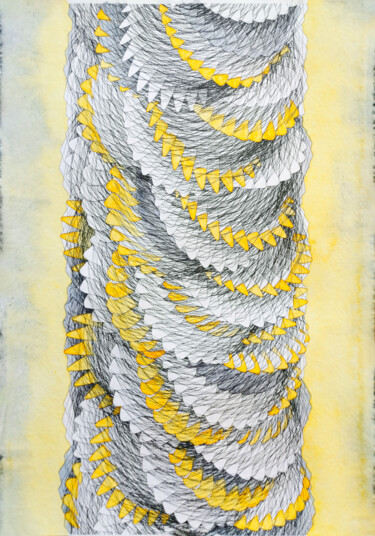 Peinture intitulée "G-art, S010-02-10" par Elena Soroka, Œuvre d'art originale, Aquarelle