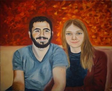 Картина под названием "Couple" - Елена Воинова, Подлинное произведение искусства, Масло