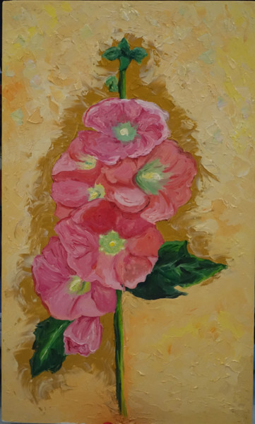 Картина под названием "Flower" - Елена Воинова, Подлинное произведение искусства, Масло