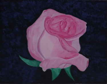 Картина под названием "Rose" - Елена Воинова, Подлинное произведение искусства, Масло