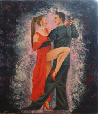 Картина под названием "Tango" - Елена Воинова, Подлинное произведение искусства, Масло