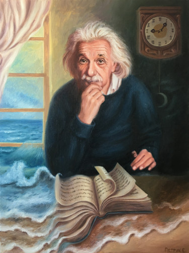 Peinture intitulée "Портрет Альберта Эн…" par Elena Petryk, Œuvre d'art originale, Huile