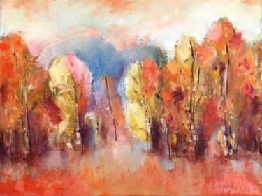 Pintura intitulada "Equinoxe d'automne" por Elena Zouain, Obras de arte originais, Óleo