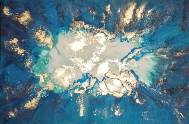 Картина под названием "Bahamas" - Eleni Denart, Подлинное произведение искусства, Акрил Установлен на Деревянная рама для но…