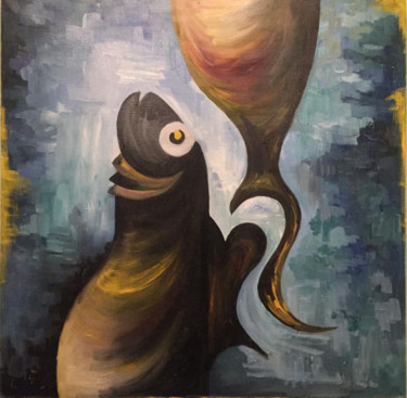 Peinture intitulée "Рыба-Рыбы" par Elena Flerko, Œuvre d'art originale, Huile