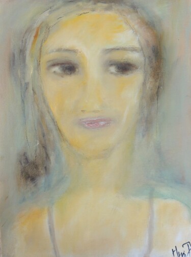 Painting titled "FACE 111.24" by Eleni Pappa Tsantilis, Original Artwork, Oil