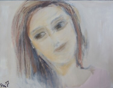Картина под названием "FACE 114.24" - Eleni Pappa Tsantilis, Подлинное произведение искусства, Масло