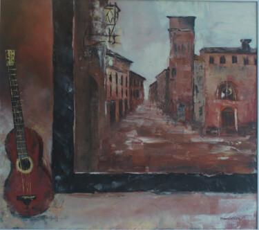 Painting titled "Castel Vetro" by Eleonora Cavaliere, Original Artwork, Oil