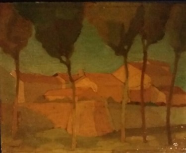 Pittura intitolato "28 x 38 olio 1953.j…" da Eleogivio Tani, Opera d'arte originale