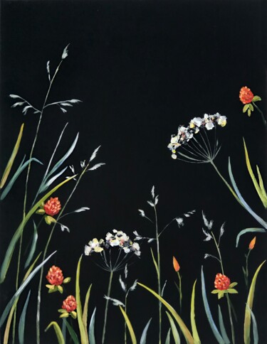 Peinture intitulée "Meadow grass" par Eleonora Rom, Œuvre d'art originale, Acrylique