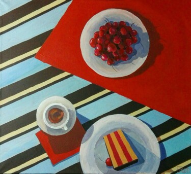 Painting titled "Still life" by Eleonora Rom, Original Artwork, Acrylic