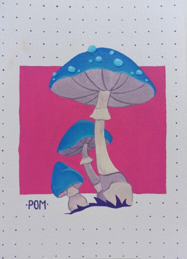Peinture intitulée "Mushrooms No. 3" par Eleonora Rom, Œuvre d'art originale, Acrylique